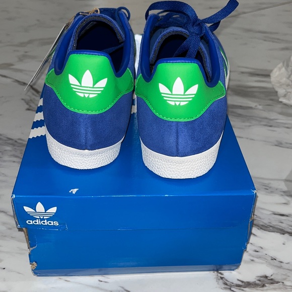 NWT Adidas Gazelle Blue and Green Sneakers - Picture 3 of 7